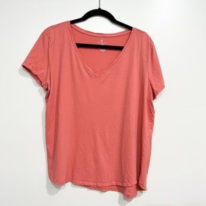 Short Sleeve V Neck T Shirt